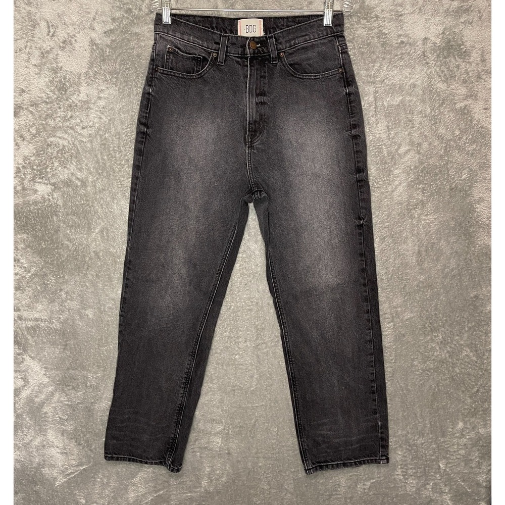 BDG Cowboy Jeans Womens 30 Black High Rise Straight Leg Urban Outfitters Denim